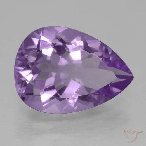 Améthyste Violet foncé naturelle En forme de poire, 4.05 ct, VVS