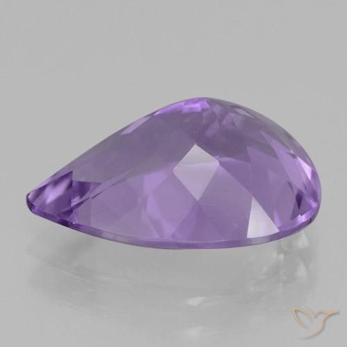 Améthyste Violet foncé naturelle En forme de poire, 4.05 ct, VVS