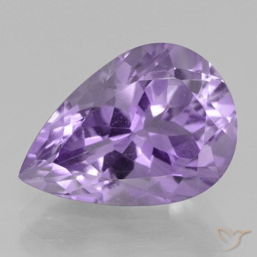 4.91ct Naturel Violet moyen Améthyste, En forme de poire, VVS
