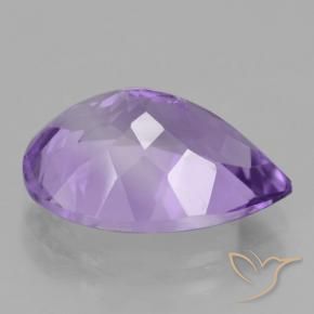 Améthyste Violet moyen naturelle En forme de poire, 4.64 ct, VVS