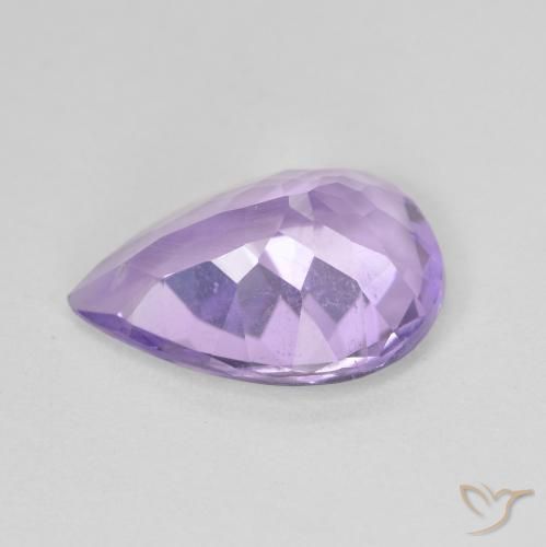 Améthyste Violet moyen naturelle En forme de poire, 4.03 ct, VVS