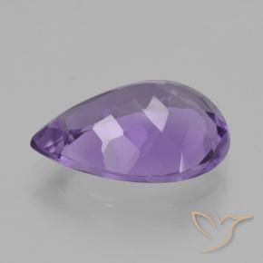 Améthyste Violet moyen naturelle En forme de poire, 4.02 ct, VVS