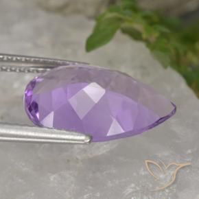 Améthyste Violet Rosâtre naturelle En forme de poire, 4.25 ct, VVS