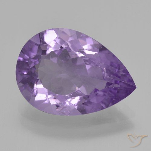 4.43ct Naturel Violet moyen Améthyste, En forme de poire, VVS