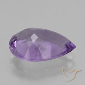 Améthyste Violet moyen naturelle En forme de poire, 4.43 ct, VVS