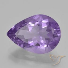 Améthyste Violet moyen naturelle En forme de poire, 4.79 ct, VVS