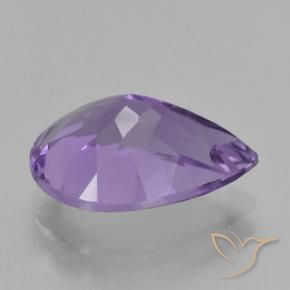 Améthyste Violet moyen naturelle En forme de poire, 4.79 ct, VVS
