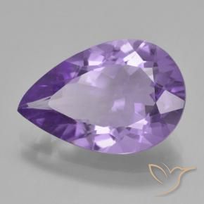 Améthyste Violet moyen naturelle En forme de poire, 4.27 ct, VVS