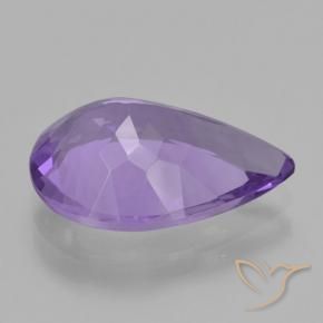 Améthyste Violet moyen naturelle En forme de poire, 4.27 ct, VVS
