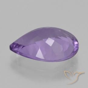 Améthyste Violet moyen naturelle En forme de poire, 4.53 ct, VVS