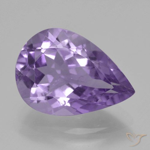 4.45ct Naturel Violet moyen Améthyste, En forme de poire, VVS
