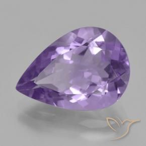 Améthyste Violet moyen naturelle En forme de poire, 4.45 ct, VVS