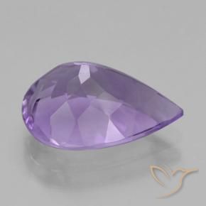 Améthyste Violet moyen naturelle En forme de poire, 4.45 ct, VVS