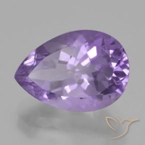 Améthyste Violet moyen naturelle En forme de poire, 5.30 ct, VS