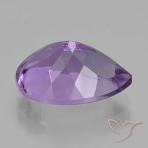 Améthyste Violet moyen naturelle En forme de poire, 5.30 ct, VS