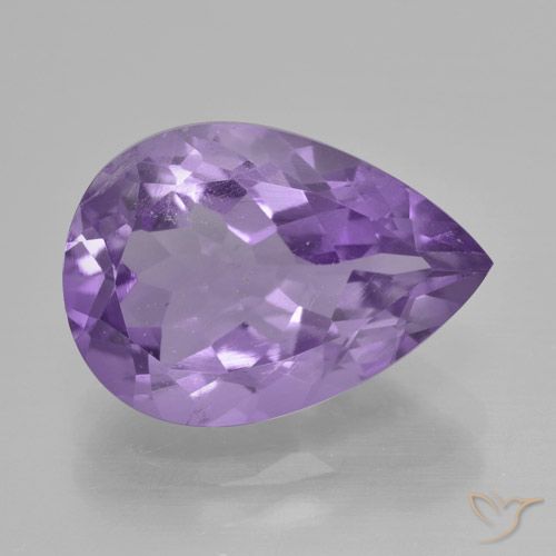 4.50ct Naturel Violet moyen Améthyste, En forme de poire, VVS