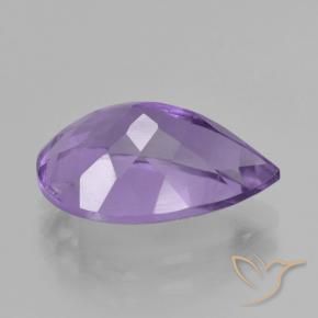 Améthyste Violet moyen naturelle En forme de poire, 4.50 ct, VVS