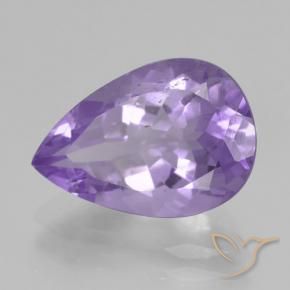Améthyste Violet moyen-léger naturelle En forme de poire, 4.26 ct, VVS