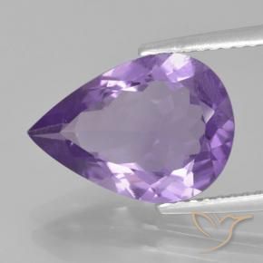 Améthyste Violet clair naturelle En forme de poire, 3.53 ct, VVS