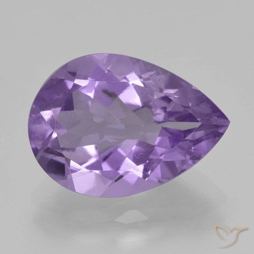 4.47ct Naturel Violet foncé Améthyste, En forme de poire, VVS