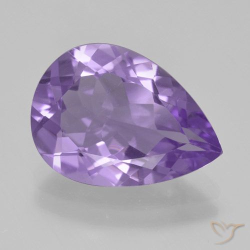 4.05ct Naturel Violet moyen Améthyste, En forme de poire, VVS