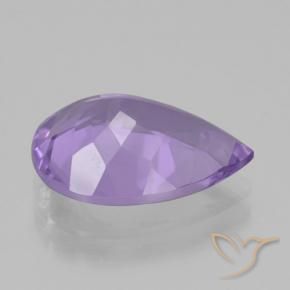 Améthyste Violet moyen naturelle En forme de poire, 4.05 ct, VVS
