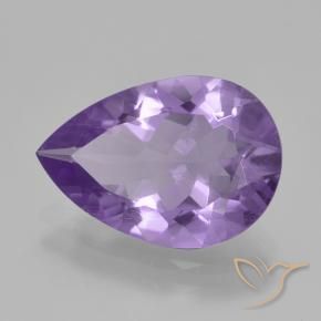Améthyste Violet clair naturelle En forme de poire, 3.43 ct, VS