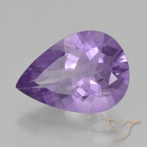 Améthyste Violet moyen naturelle En forme de poire, 3.88 ct, VVS