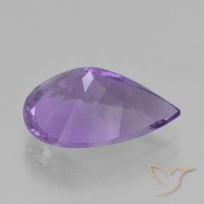 Améthyste Violet moyen naturelle En forme de poire, 3.88 ct, VVS