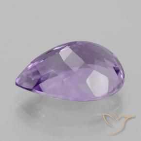 Améthyste Violet moyen naturelle En forme de poire, 4.81 ct, VVS