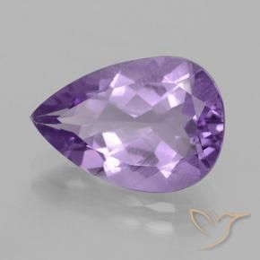 Améthyste Violet rose moyen naturelle En forme de poire, 3.76 ct, VVS