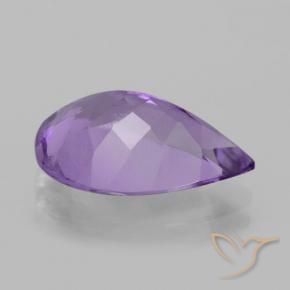 Améthyste Violet rose moyen naturelle En forme de poire, 3.76 ct, VVS