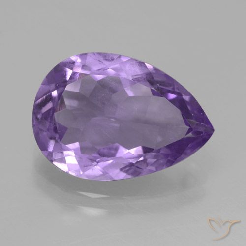 3.97ct Naturel Violet aubergine Améthyste, En forme de poire, VVS