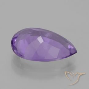 Améthyste Violet aubergine naturelle En forme de poire, 3.97 ct, VVS