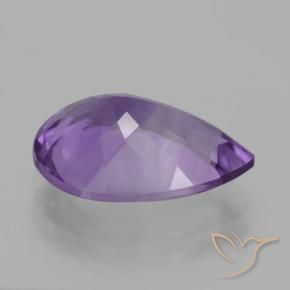 Améthyste Violet foncé naturelle En forme de poire, 4.34 ct, VVS