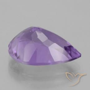 Améthyste Violet moyen naturelle En forme de poire, 4.20 ct, VVS
