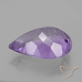Améthyste Violet moyen naturelle En forme de poire, 4.24 ct, VVS