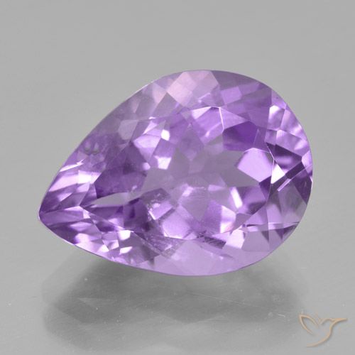 4.78ct Naturel Violet moyen Améthyste, En forme de poire, VVS-VS