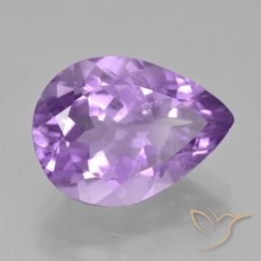 Améthyste Violet moyen naturelle En forme de poire, 4.78 ct, VVS-VS