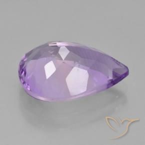 Améthyste Violet moyen naturelle En forme de poire, 4.36 ct, VVS-VS