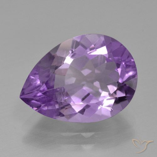 4.12ct Naturel Violet moyen Améthyste, En forme de poire, VS