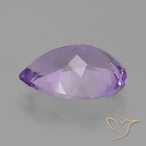 Améthyste Violet moyen naturelle En forme de poire, 4.12 ct, VS