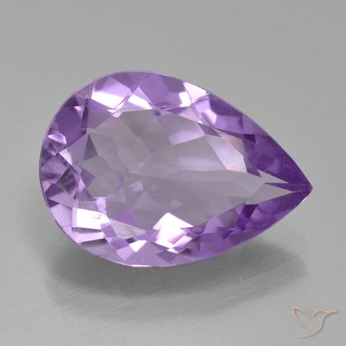 3.92ct Naturel Violet foncé Améthyste, En forme de poire, VVS