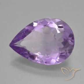 Améthyste Violet foncé naturelle En forme de poire, 3.92 ct, VVS