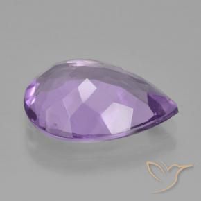 Améthyste Violet foncé naturelle En forme de poire, 3.92 ct, VVS