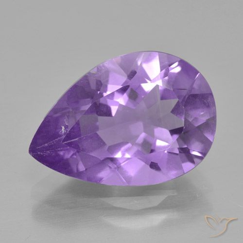 3.91ct Naturel Violet foncé Améthyste, En forme de poire, VVS-VS