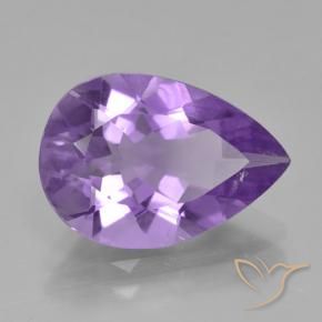 Améthyste Violet foncé naturelle En forme de poire, 3.91 ct, VVS-VS