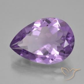 Améthyste Violet foncé naturelle En forme de poire, 4.09 ct, VVS