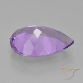 Améthyste Violet foncé naturelle En forme de poire, 4.09 ct, VVS
