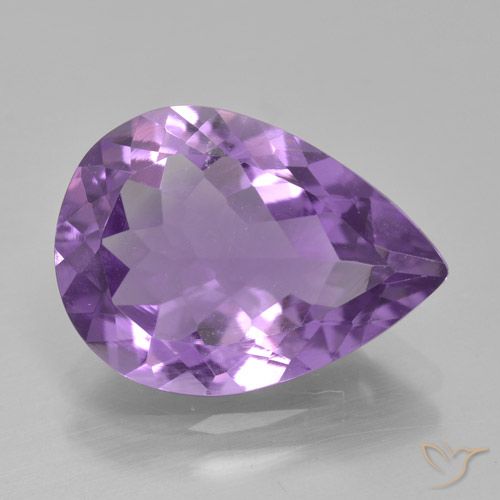 3.99ct Naturel Violet moyen Améthyste, En forme de poire, VVS-VS